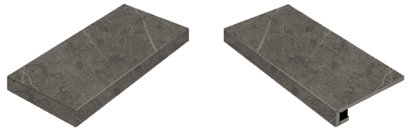 Ступень угловая левая Italon Charme Evo Antracite 33x60