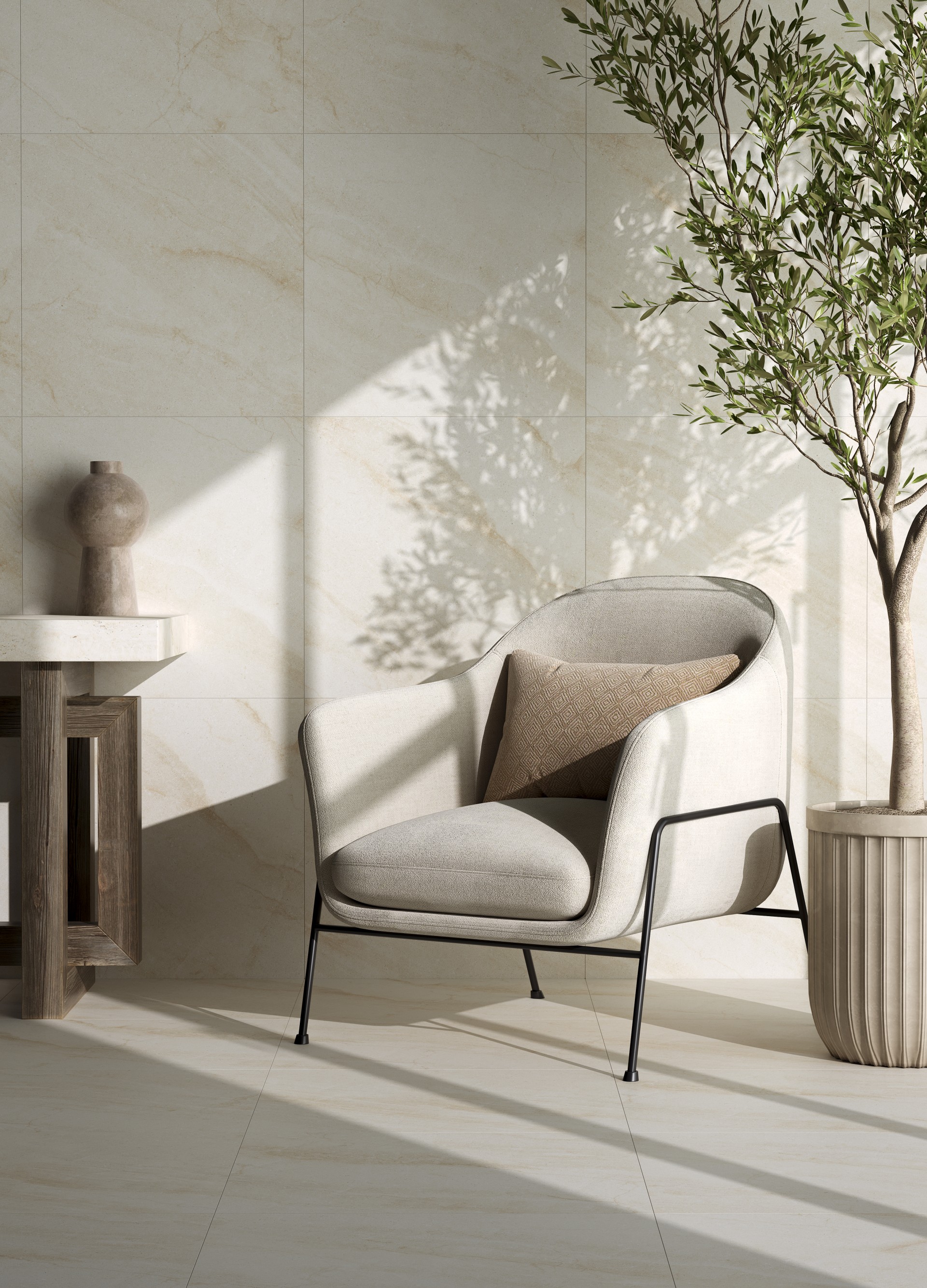 Плинтус Керранова Bereg Grey Beige K-2403/MR/p01/76x600x9 серый