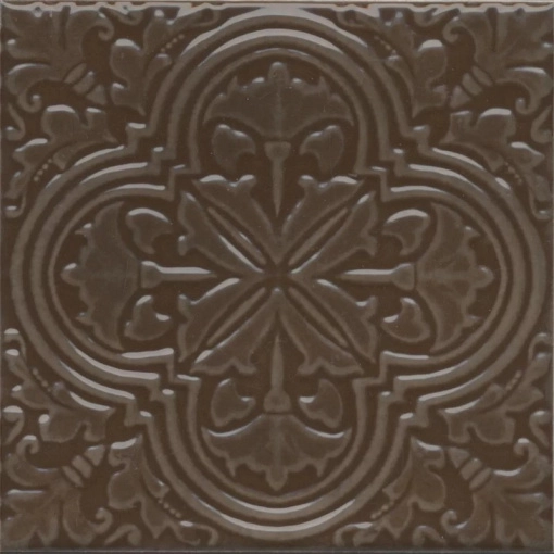 Декор Kerama Marazzi KMD3STA005BN Фес коричневый глянцевый 15x15