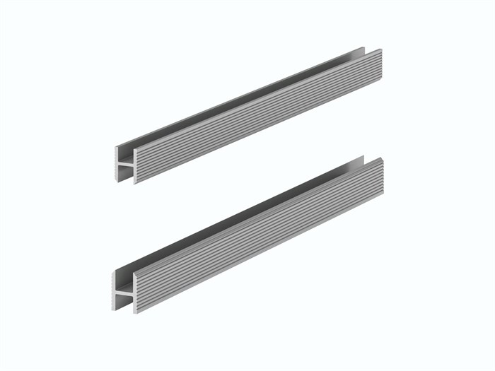 Теневая рейка Laconistiq DUAL под панели и керамогранит без покрытия 8,6х12х3000мм зазор 6мм вставка FLEX в комплекте