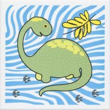 Декор Kerama Marazzi OP\A227\5009 Динозаврики 2 матовый 20x20