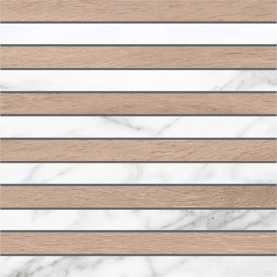 Мозаика Estima SM01/SI01 Ametis Supreme Fascia 30x30 белый