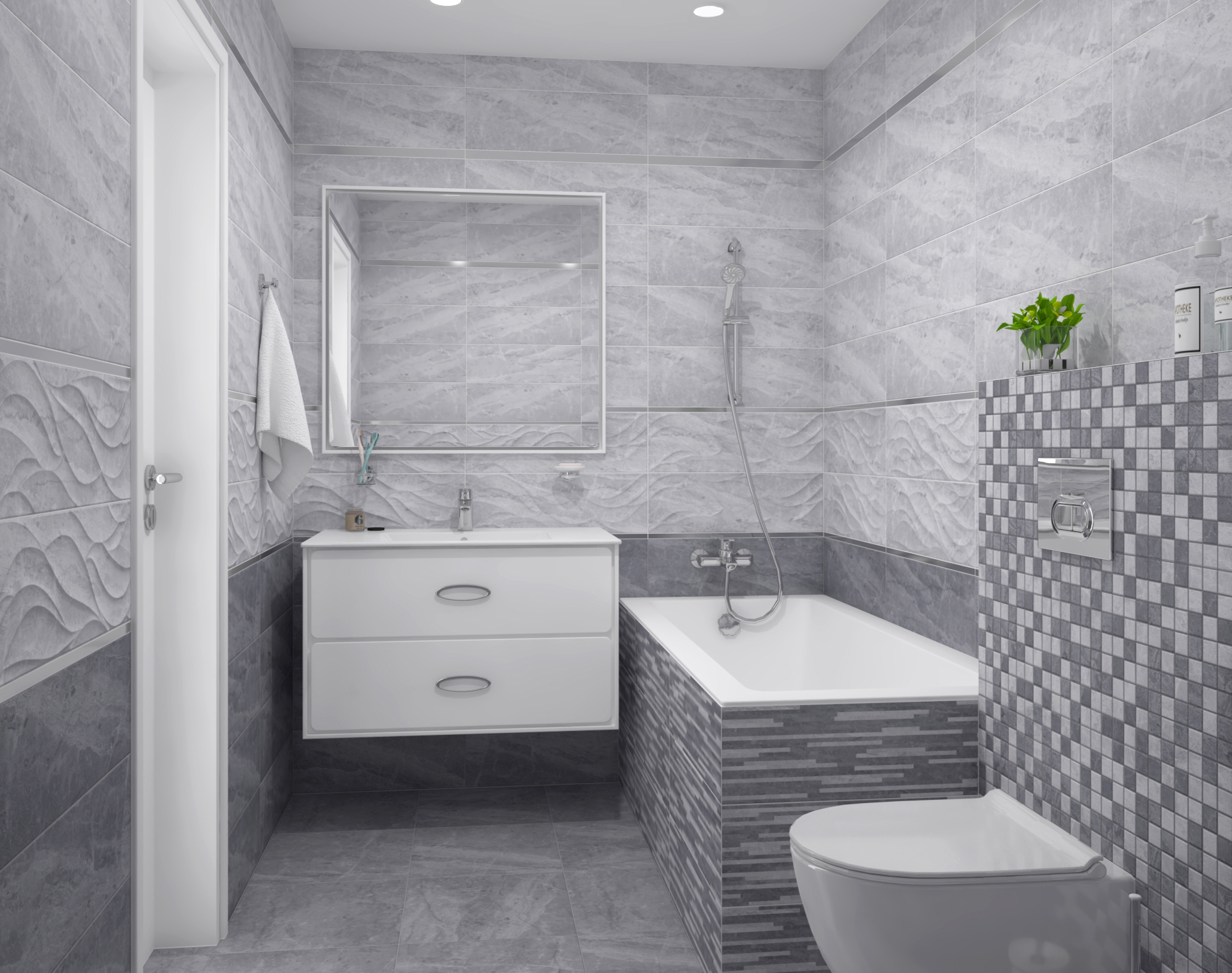 Мозаика (PGS1) Laparet Pegas серый 30x30 матовый