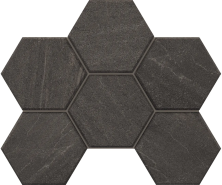 Мозаика Estima GB03 Gabbro Hexagon Anthracite 25x28.5 серый