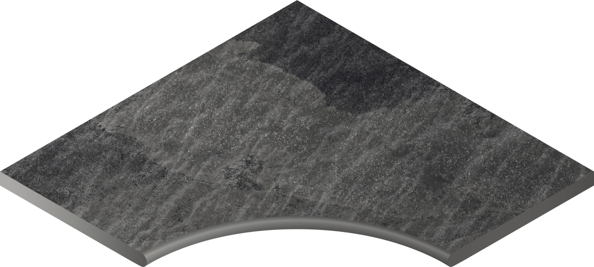 Бортик угловой закругленный Italon Materia X2 Titanio 60x60