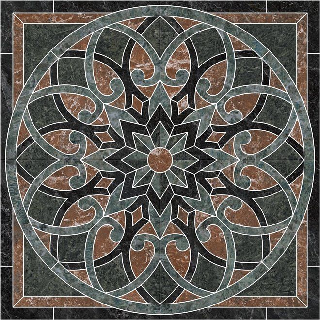 Декор Kerama Marazzi ID110 Риальто наборный лаппатированный 119,5x119,5