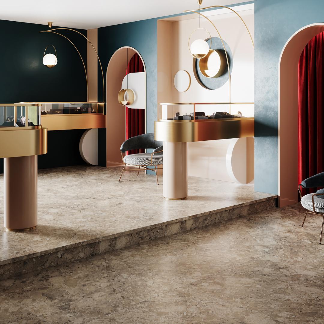 Ступень клееная DL503020R\GCF Ирпина бежевый обрезной 33x119.5