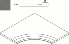 Бортик Italon Discover X2 Fume Bordo Svasato Angolare Round 60x60