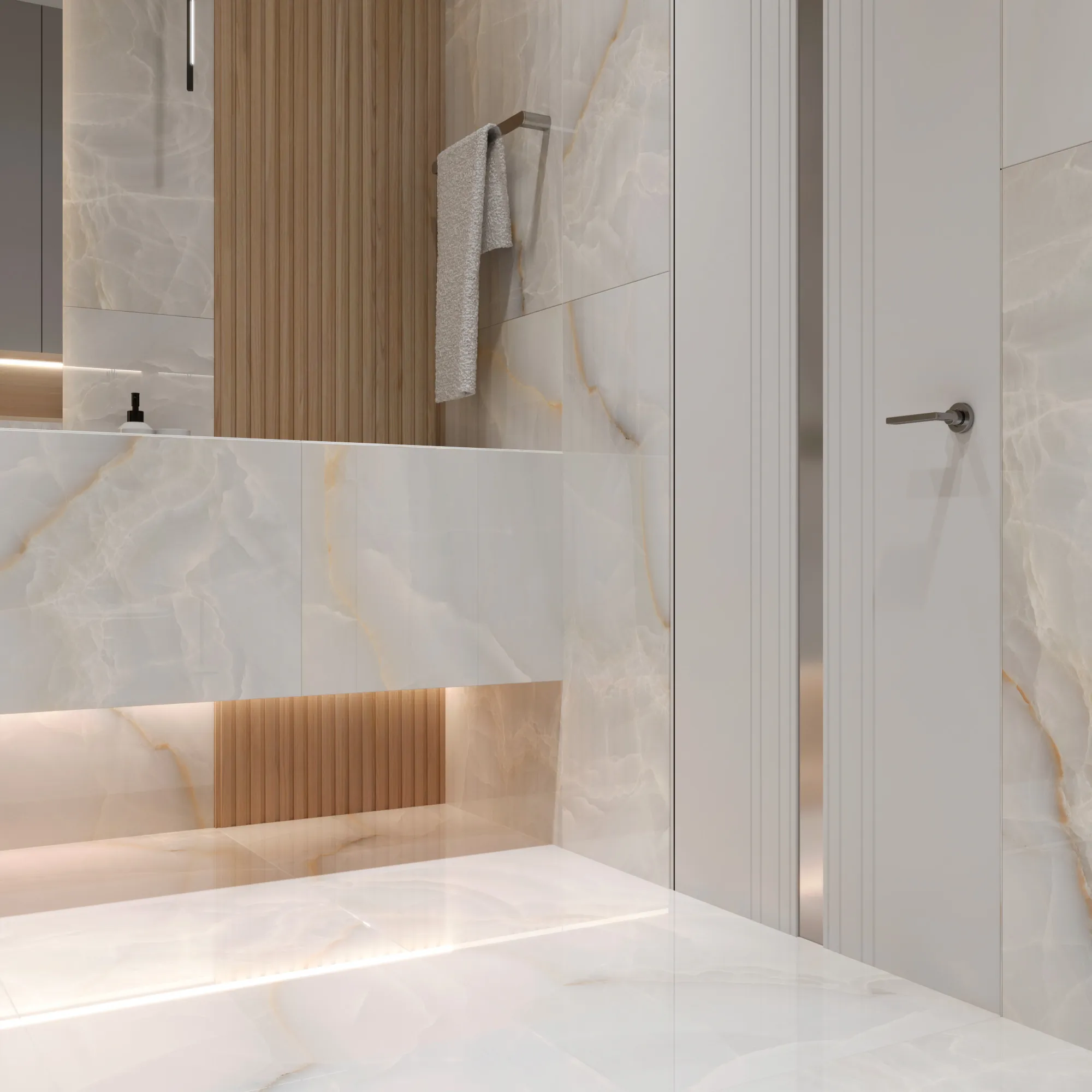 Керамогранит Аркадия Керамика FP1035-A Onyx Max Full Polished 60x120 белый