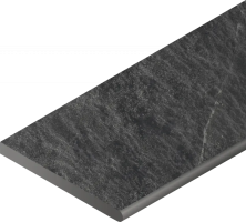 Бортик Italon Материя X2 Титанио закругленный правый 620090001206 черный 30x120