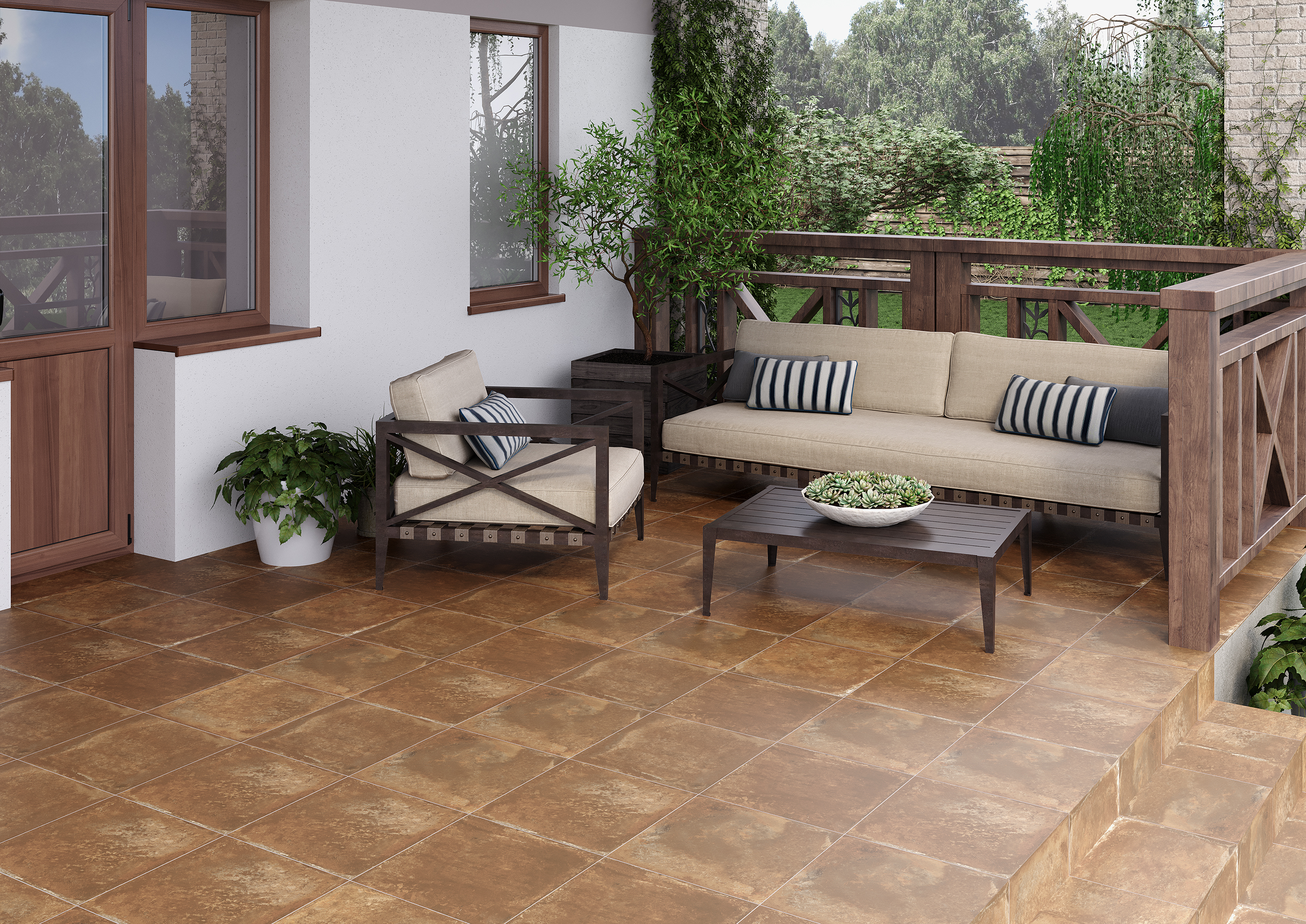 Декор Grasaro Rust Black 40x40 G-185/M/d01/400x400x8