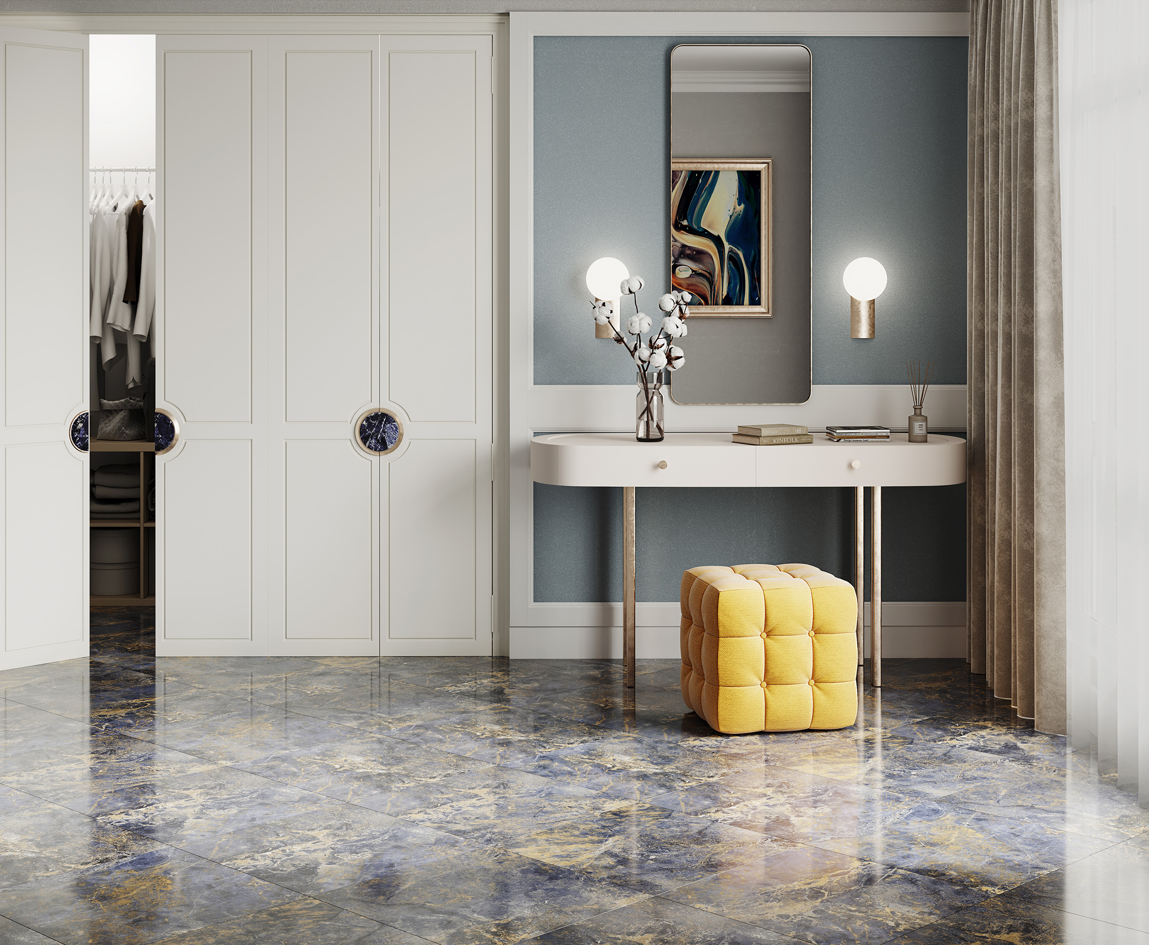 Керамогранит Laparet Krazzy Blue 60x60 полированный