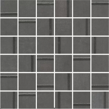 Декор Керама Марацци Venezia Гварди 1 мозаичный антрацит матовый обрезной 30х30 из 36 частей 4,8х4,8