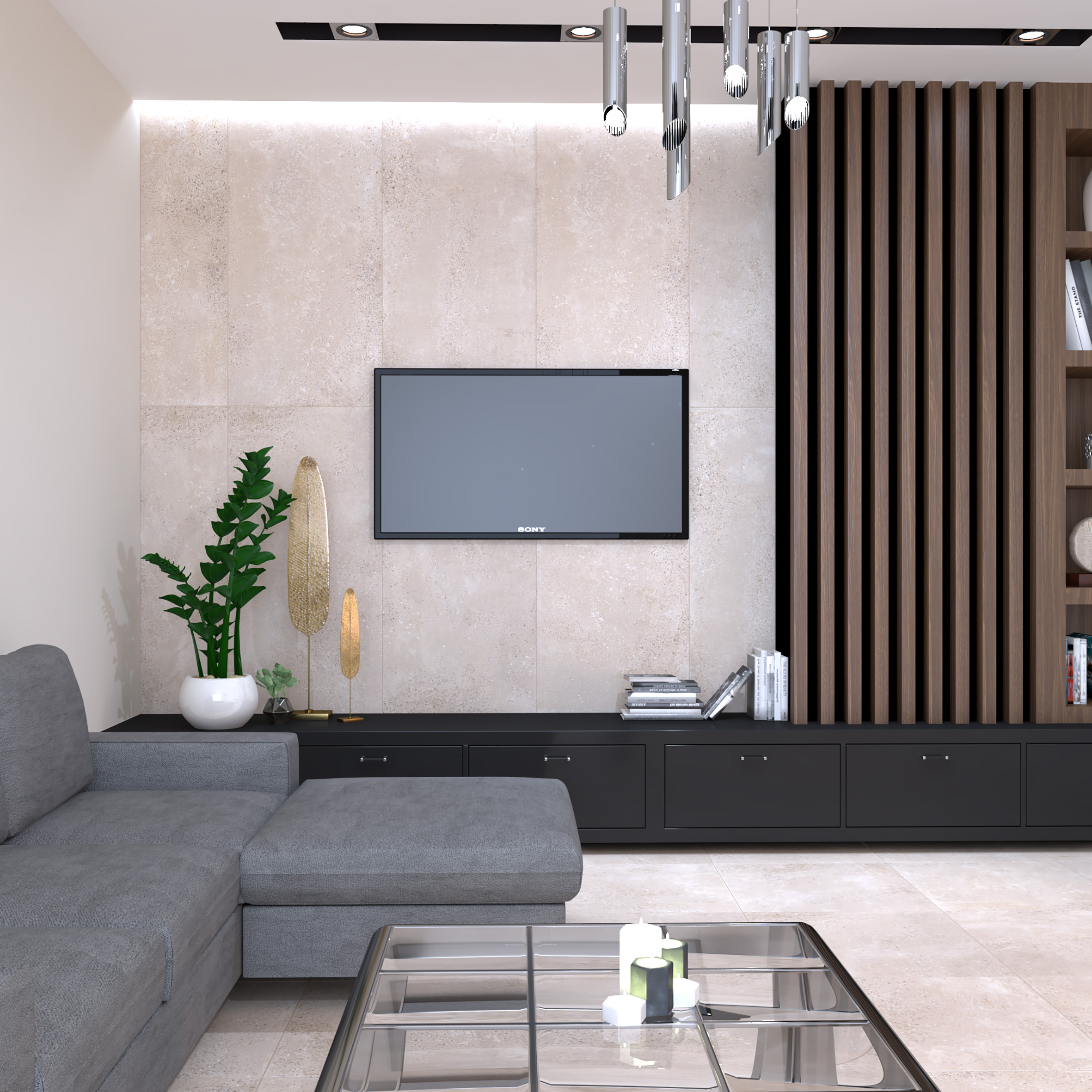 Керамогранит Laparet Tiffany графитовый 60x120 матовый