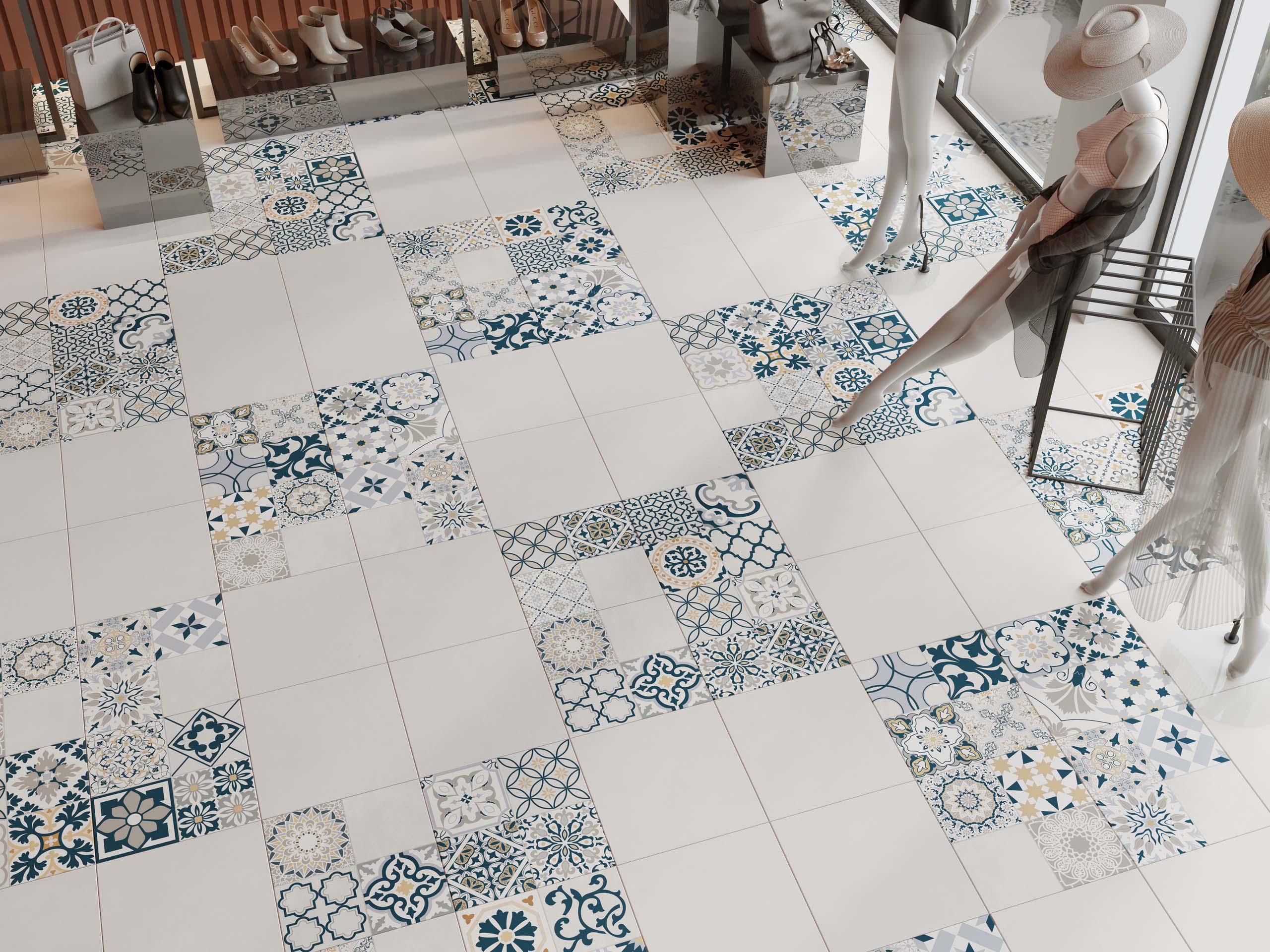 Керамогранит Estima Jam JA02 40.5x40.5 разноцветный