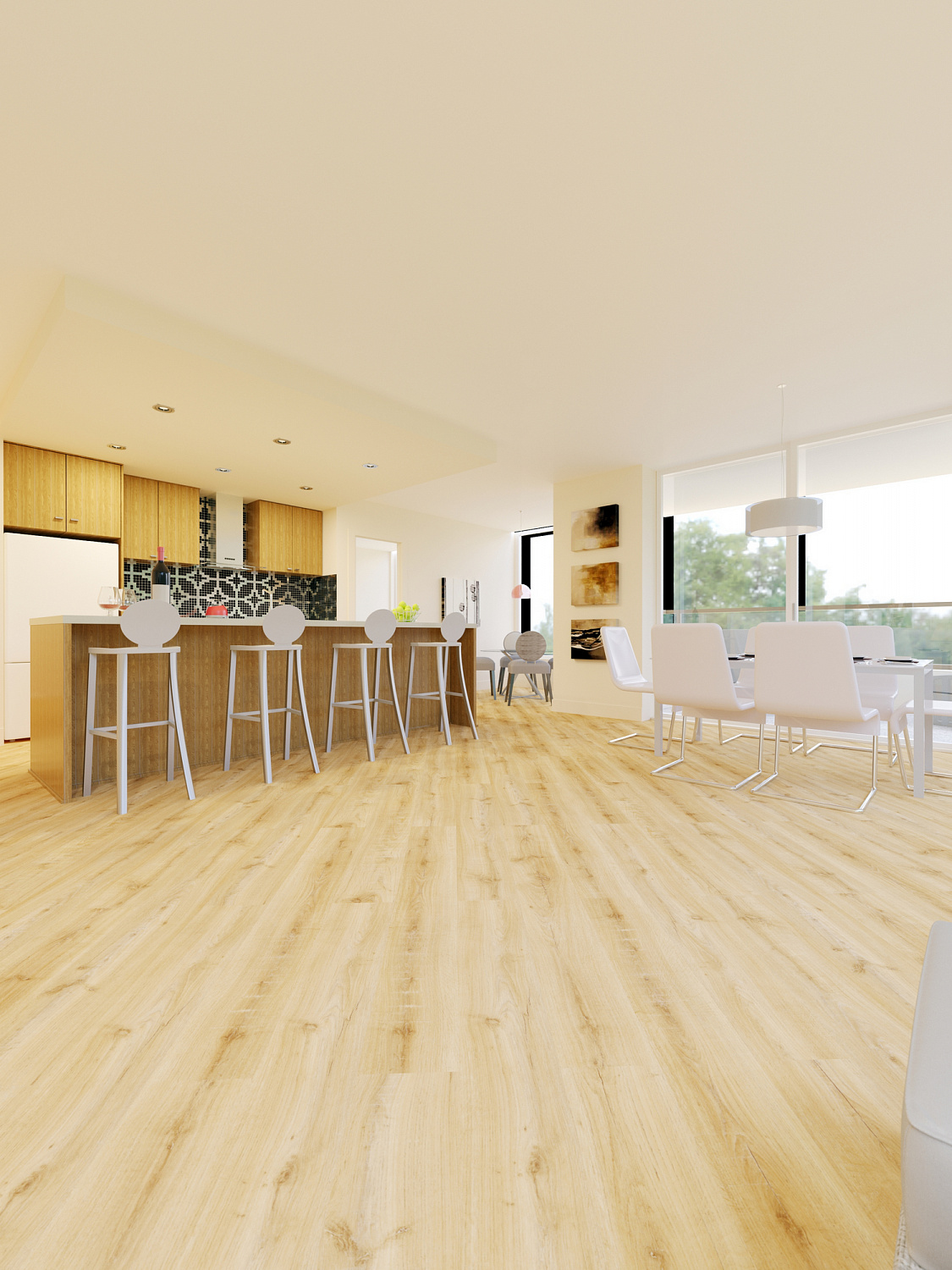 Кварцвиниловая плитка Fine Floor Light FF-1378 Дуб Гессен кварц винил напольный