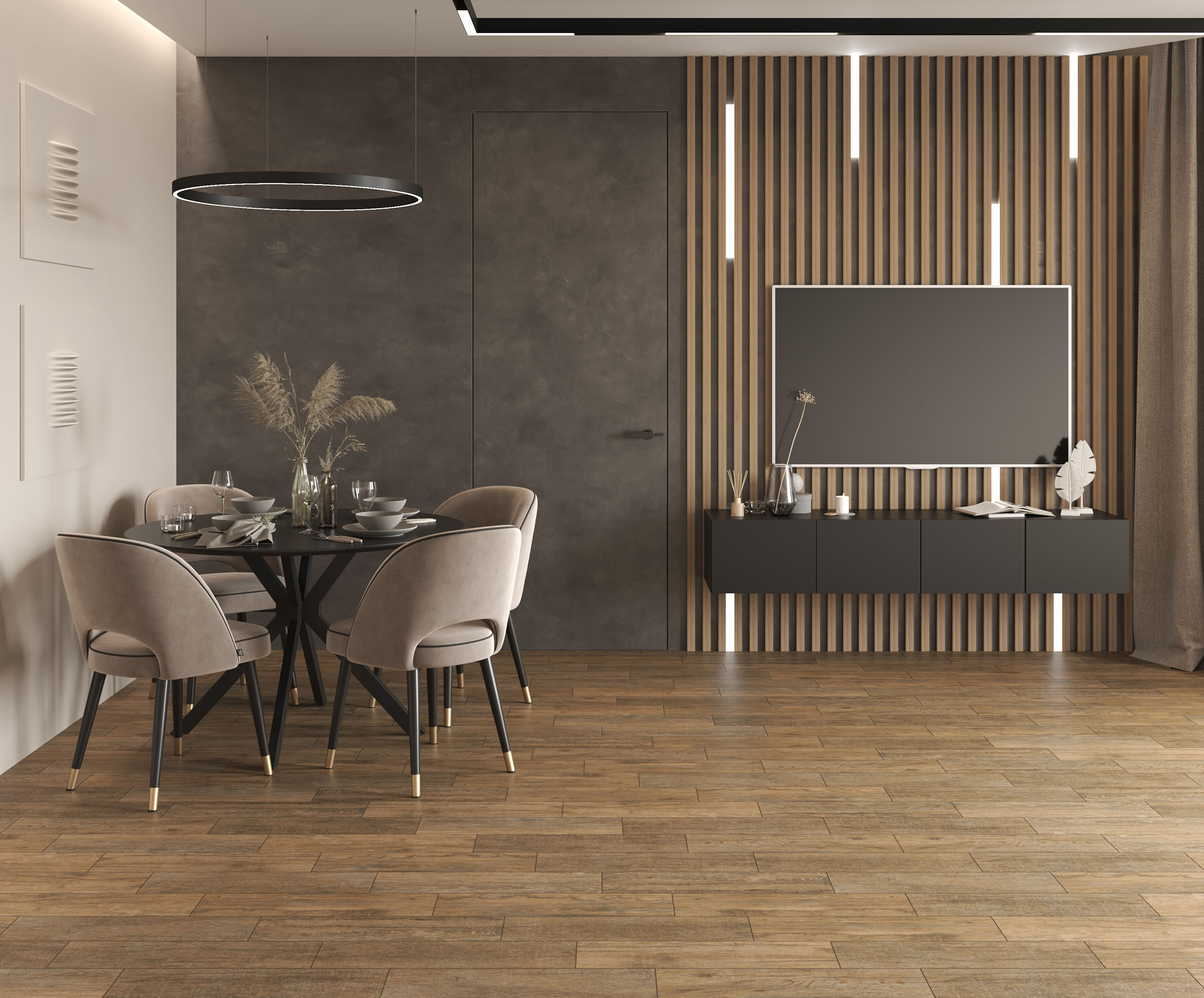 Керамогранит (MR 0011) Laparet Marimba коричневый 15x60 матовый