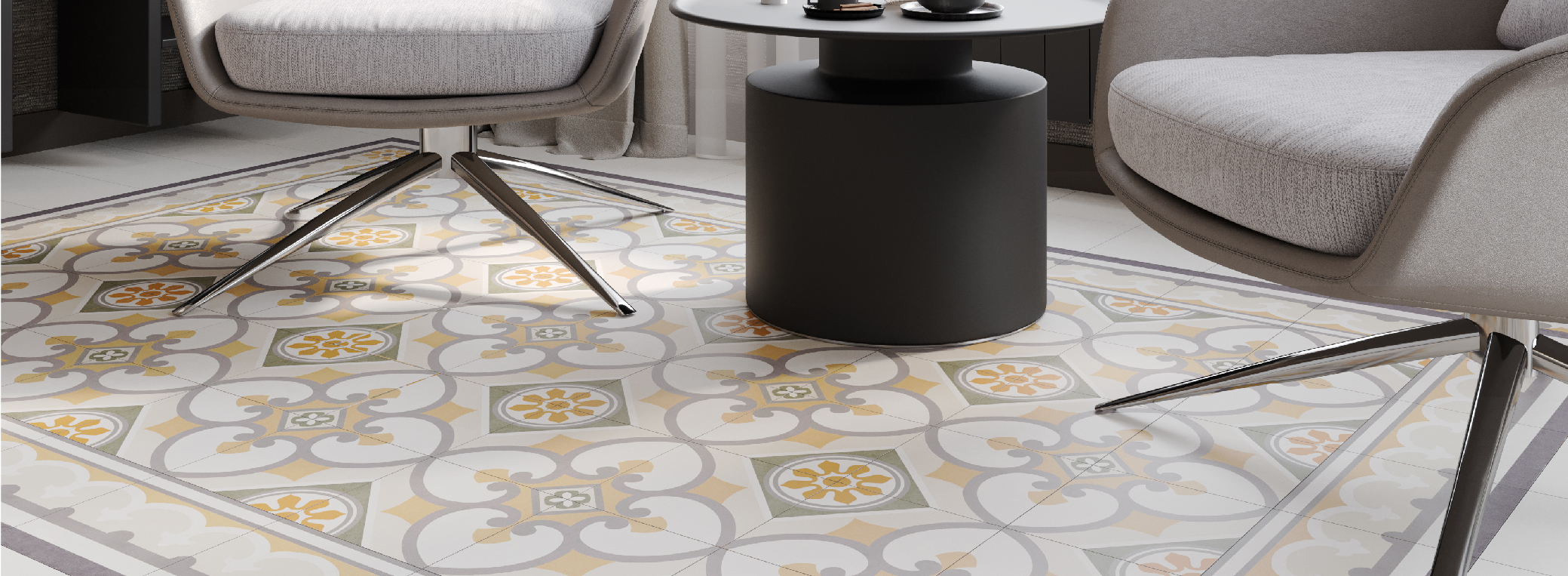 Керамогранит Смайл Тайл Elegance Base 19.8x19.8 серый