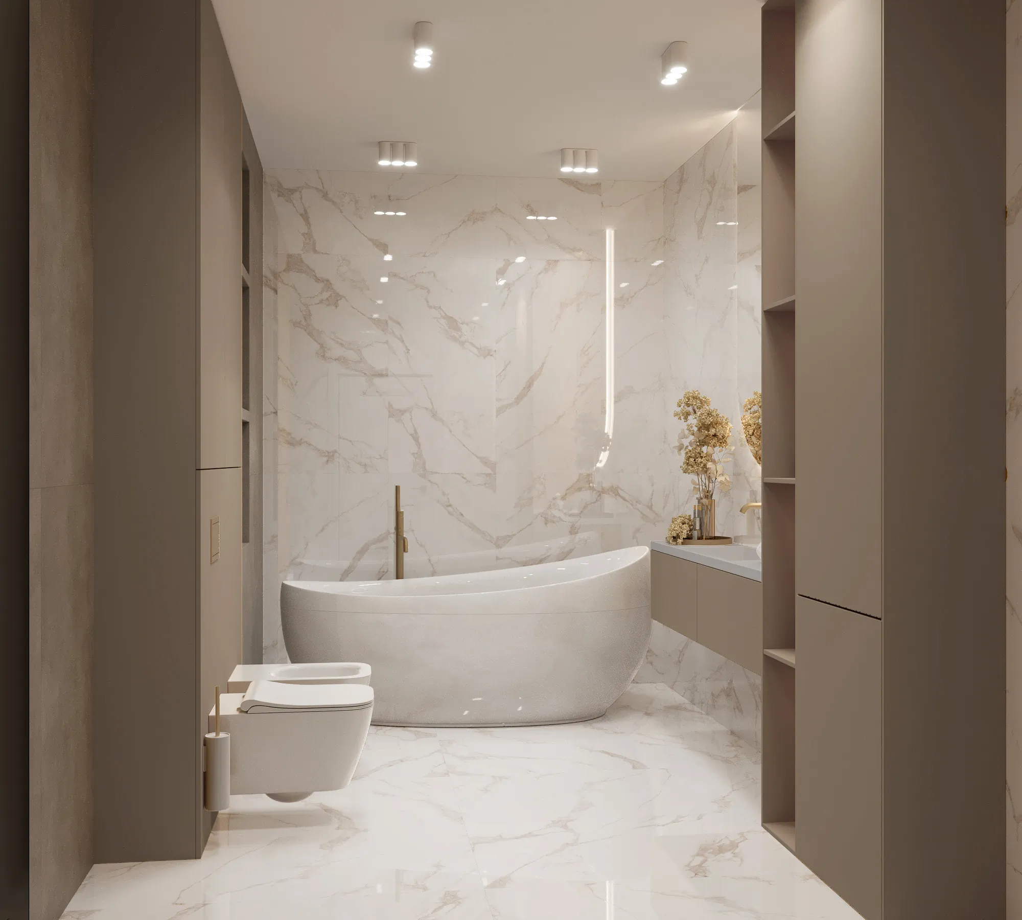 Керамогранит Аркадия Керамика FP1019-A Calacatta Bianco Full Polished 60x120 белый