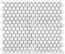 Мозаика СтарМозаик Penny Round White Antislip (JNK81011) 30.9x31.5 белый