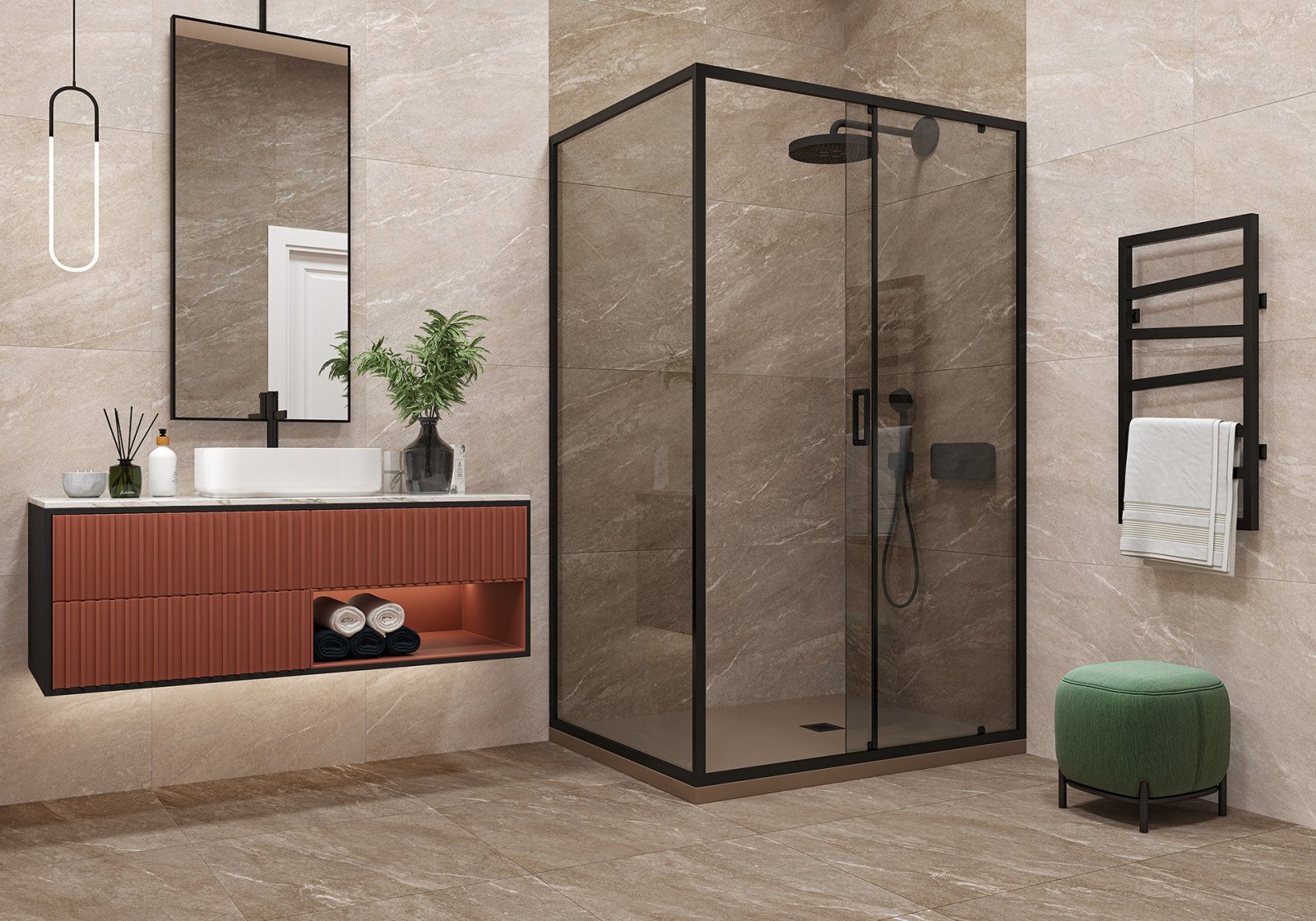 Керамогранит Alma Ceramica Angara GFU04ANG44R 60x60x9.5 коричневый