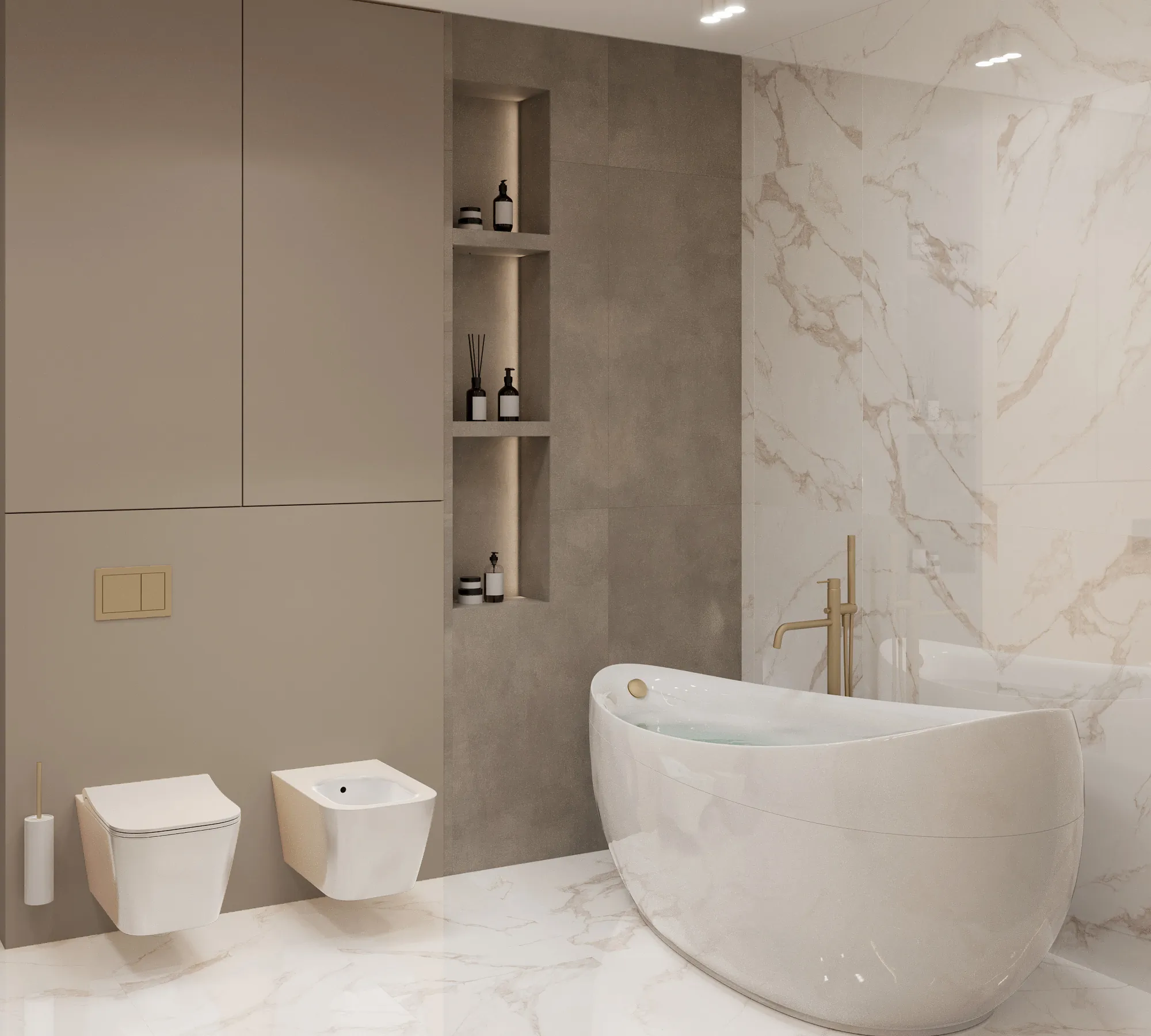 Керамогранит Аркадия Керамика FP1019-A Calacatta Bianco Full Polished 60x120 белый