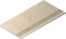 Ступень Italon Материя X2 Магнезио 120 закругленная грип правая 620040000204 бежевый 30x120