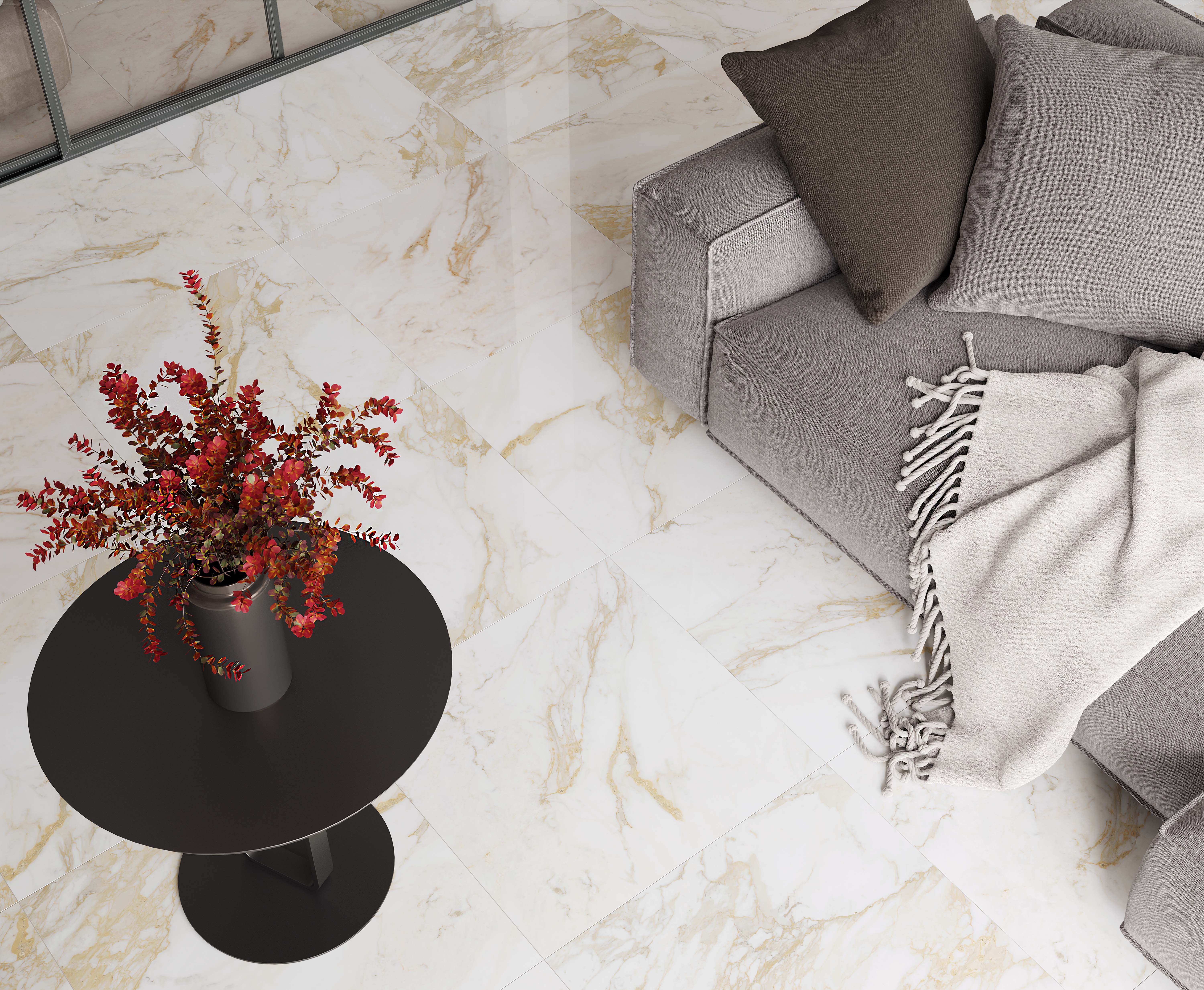 Керамогранит Laparet Calacatta Oro Золотой 60x60 матовый