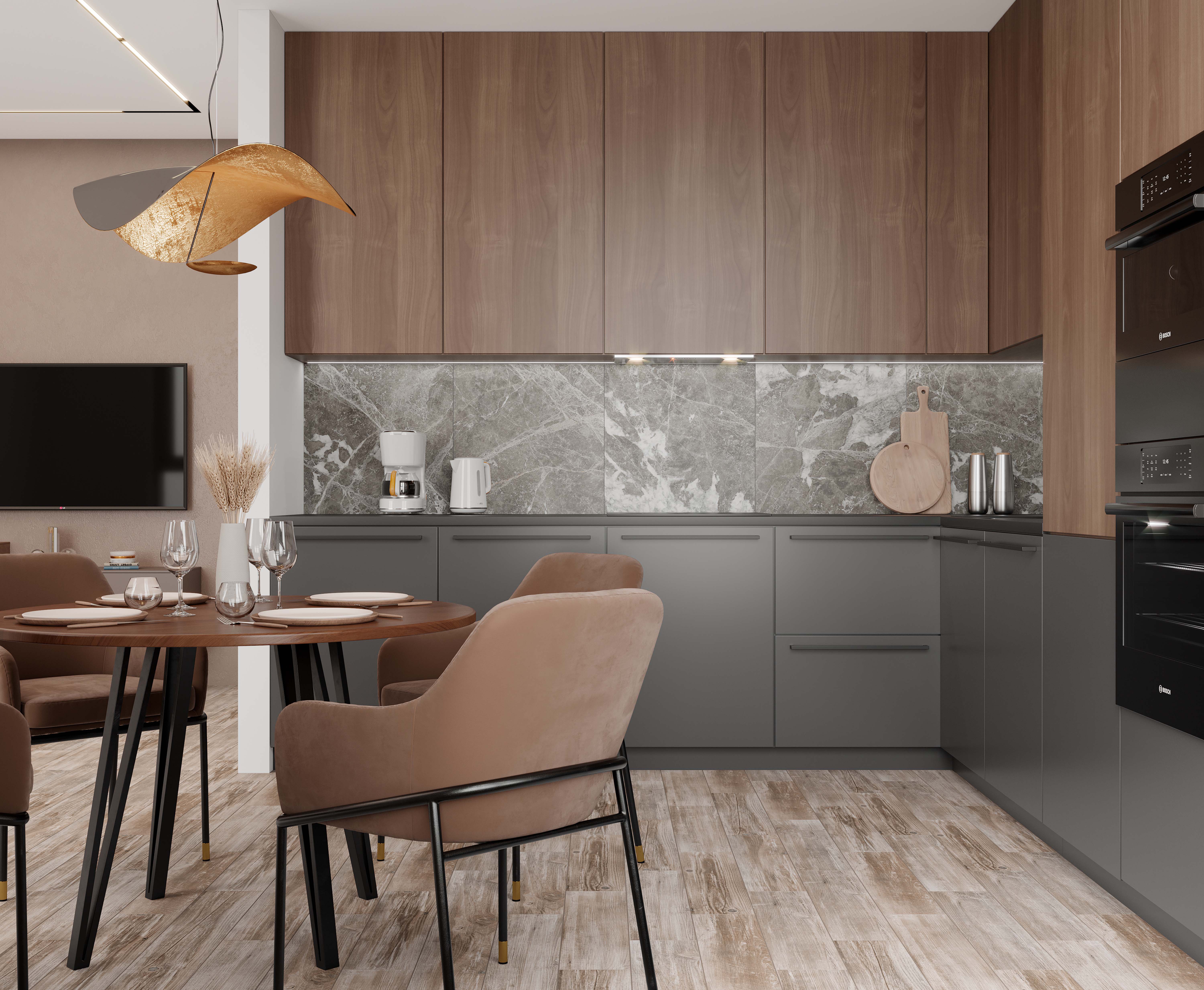 Керамогранит (L23) Laparet Oldie темно-бежевый 14.7x59.4 матовый