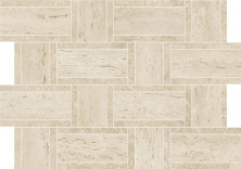 Мозаика Atlas Concorde Marvel Travertine Pearl Mosaico Basketweave 35x46.8 AF9O