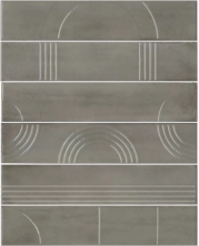 Панно Kerama Marazzi KMP3STA004RN6X Панно Мажорель серый глянцевый из 6 частей 28.5x36