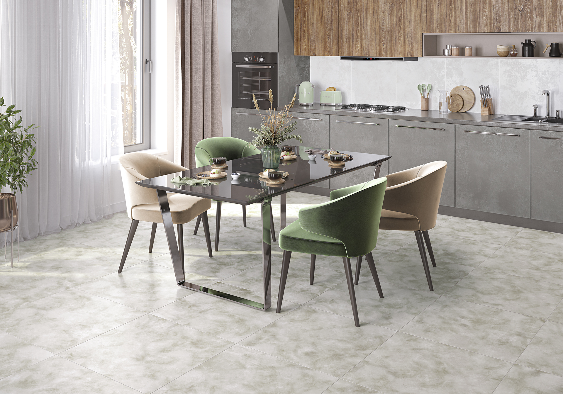 Керамогранит Alma Ceramica Соул GFA57SUL00R белый 57x57