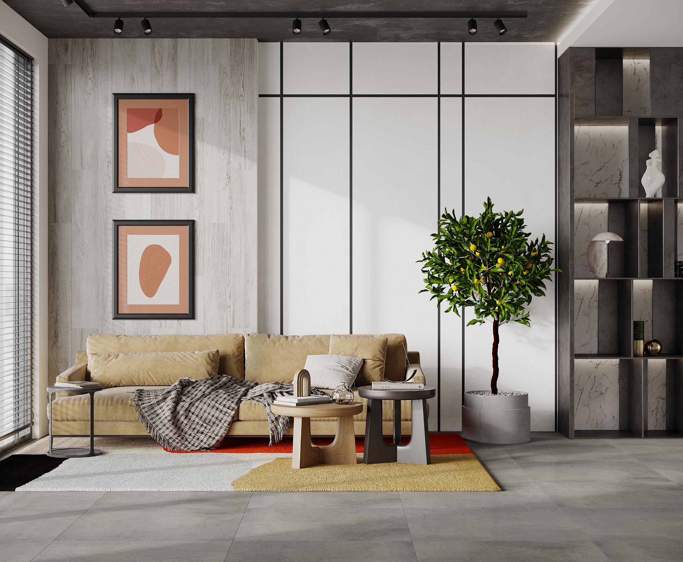 Керамогранит Laparet Sahara Dark Grey 80x80 лаппатированный