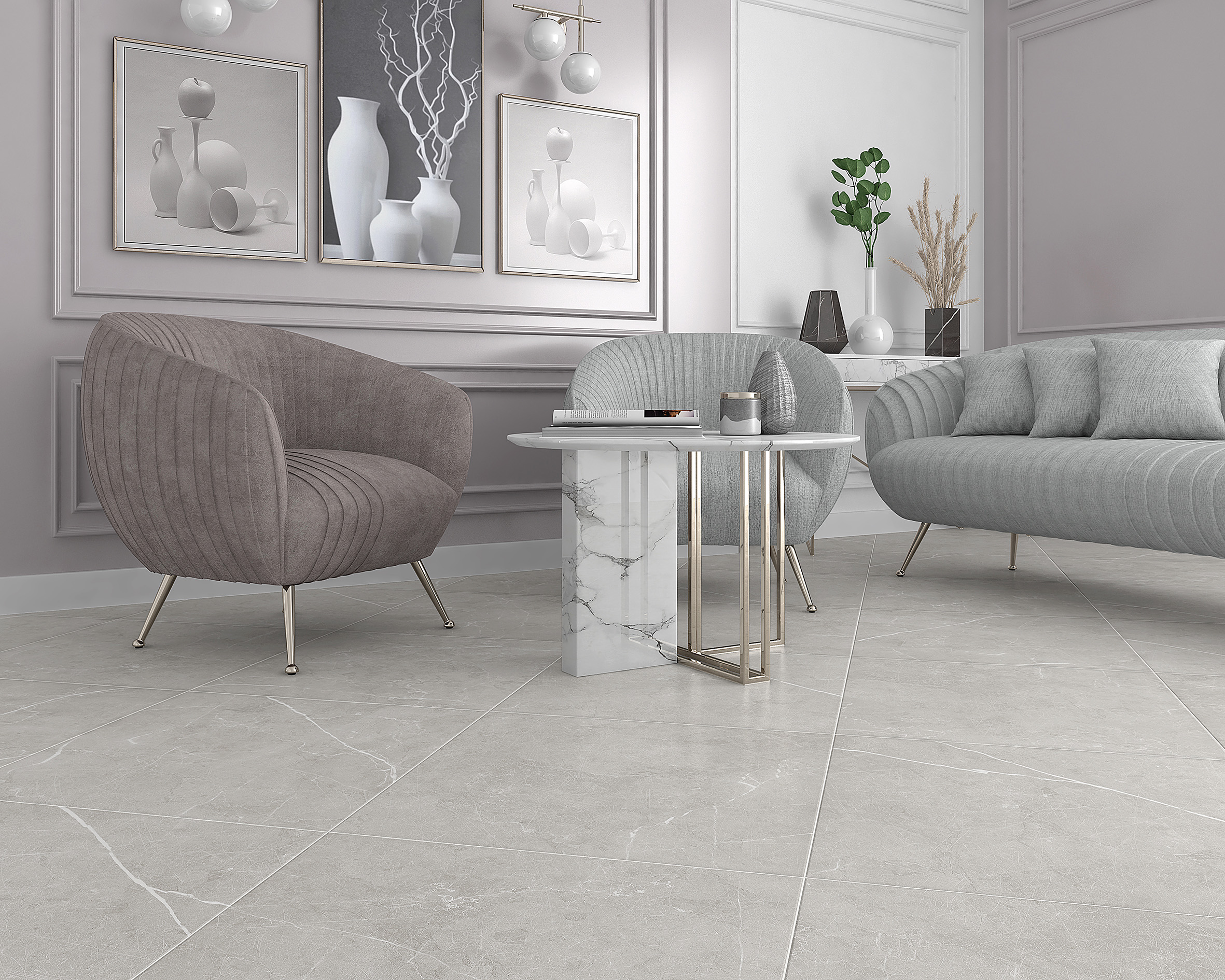 Керамогранит (SG645220R) Laparet Scandy серый обрезной 60x60 матовый