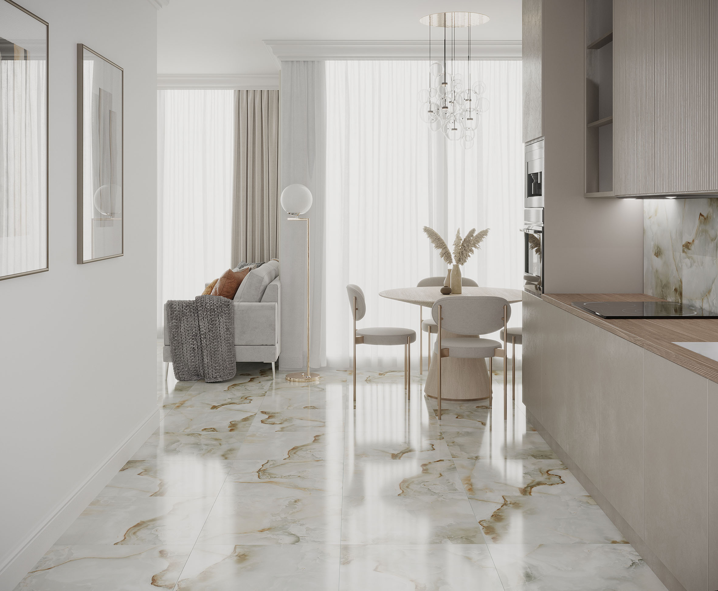 Керамогранит Laparet Musica Green 60x60 полированный