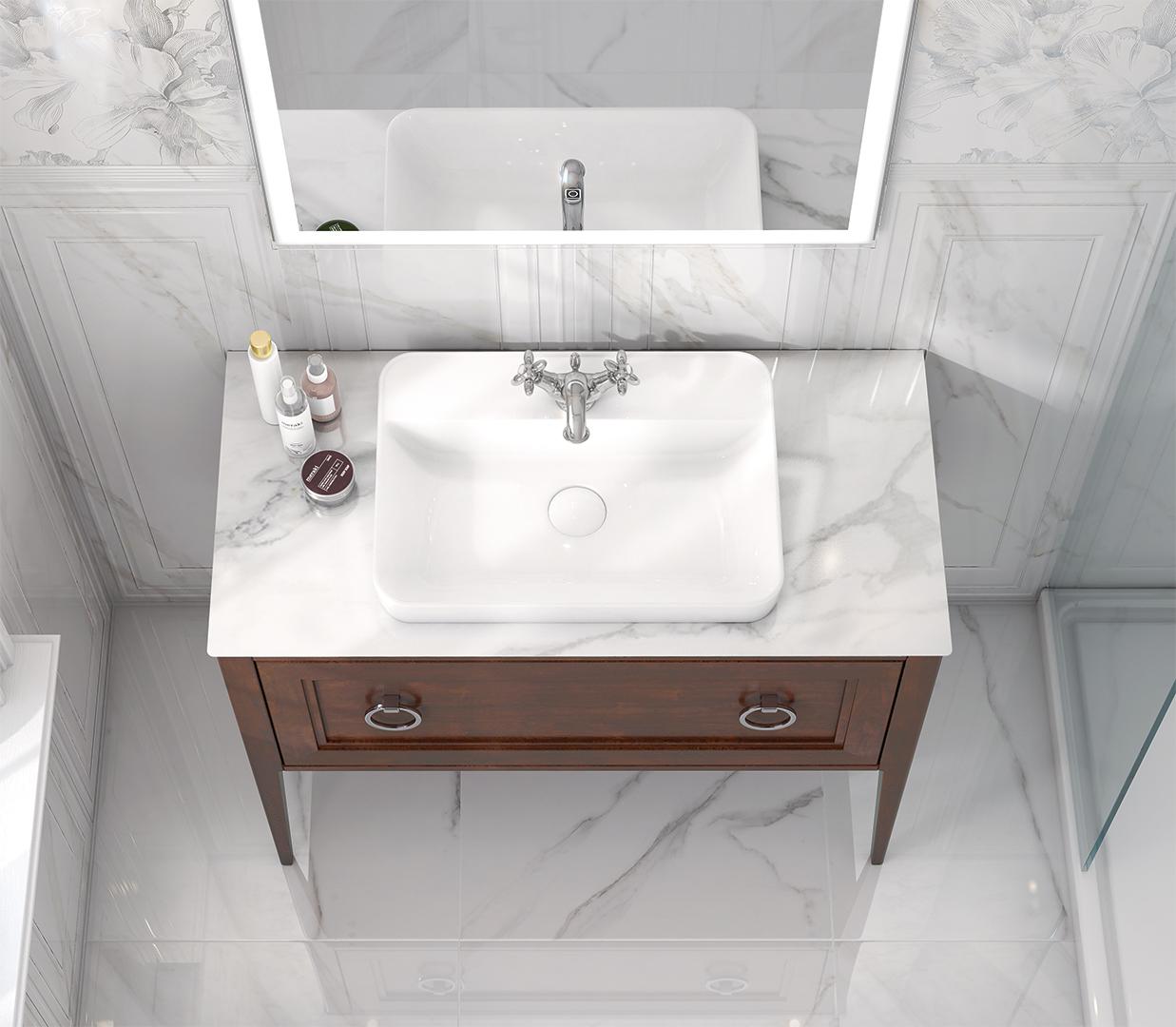 Керамическая плитка Kerama Marazzi 14002R Прадо белый панель обрезной 40x120