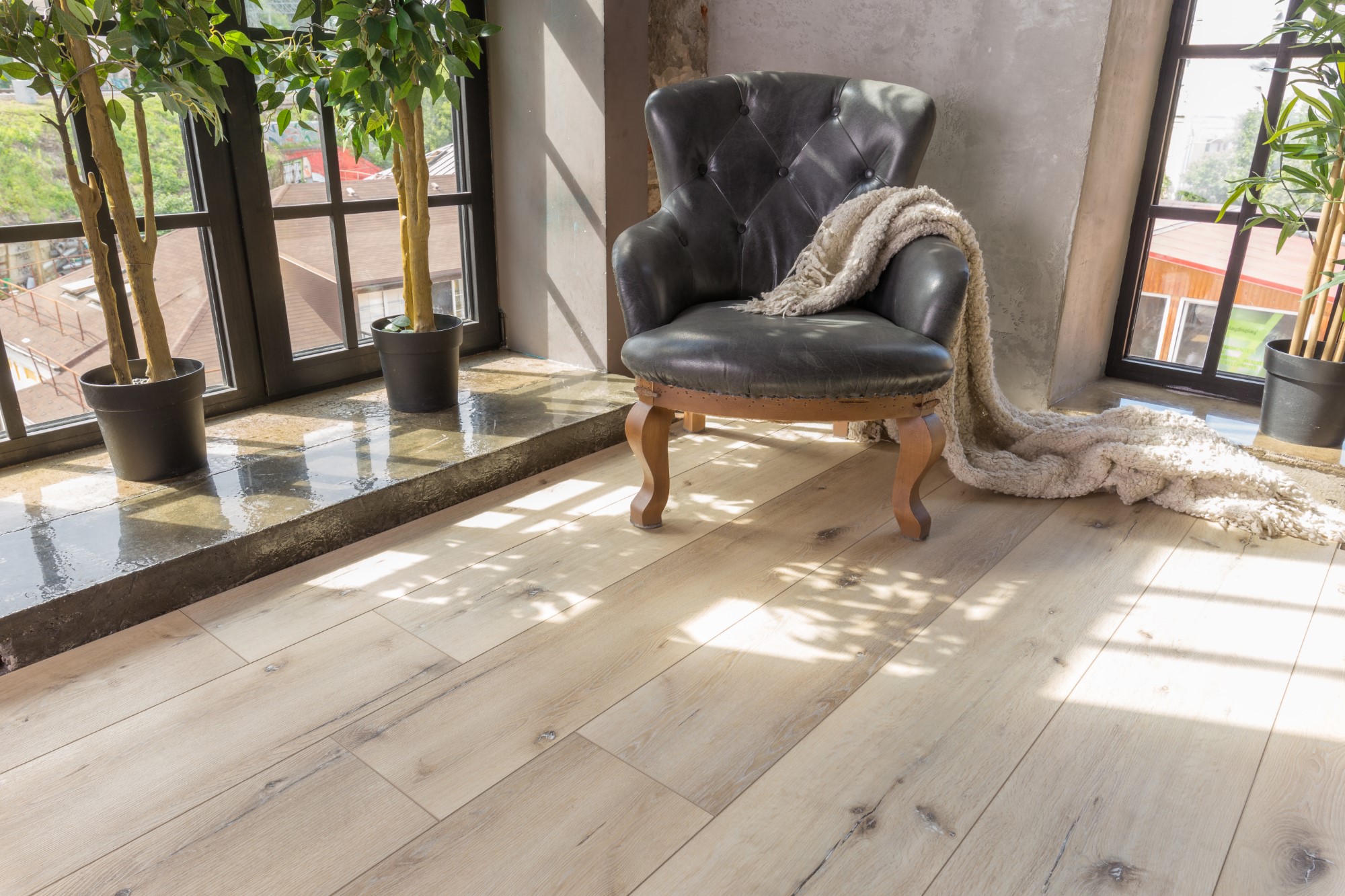 Кварцвиниловая плитка Aqua Floor Realwood XL Glue AF8002XL Glue 1524x228 Дуб Светлый замковый кварц винил напольный