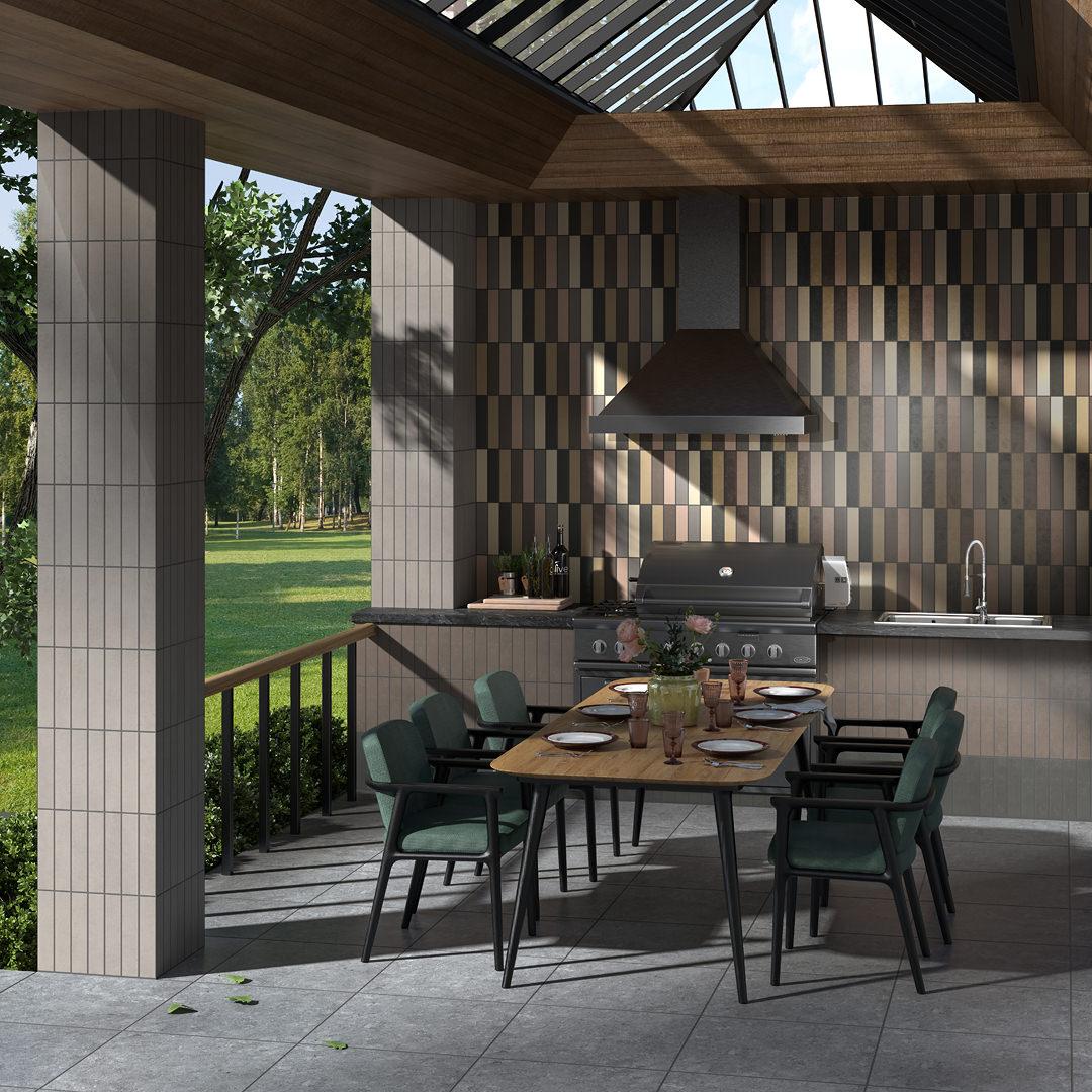 Керамическая плитка Kerama Marazzi 26306 Амстердам коричневый темный матовая 6x28,5