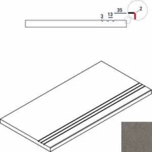 Ступень Italon Discover X2 Fume Bordo Grip 30x60