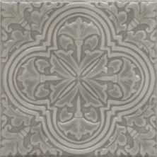 Декор Kerama Marazzi KMD3STA006BN Фес серый глянцевый 15x15