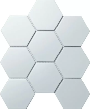 Мозаика СтарМозаик Hexagon Big White Matt (FQ31000/SBH1005) 25.6x29.5 белый