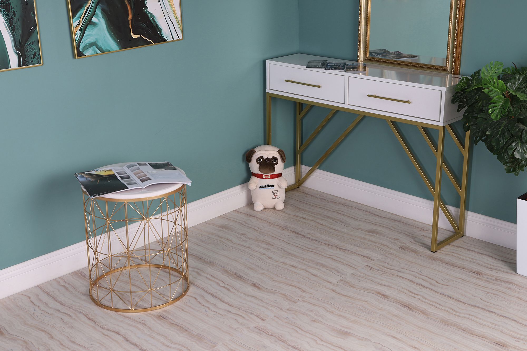 Кварцвиниловая плитка Aqua Floor Stone XL AF5011OSXL 940x470 Оникс Светлый замковый кварц винил напольный