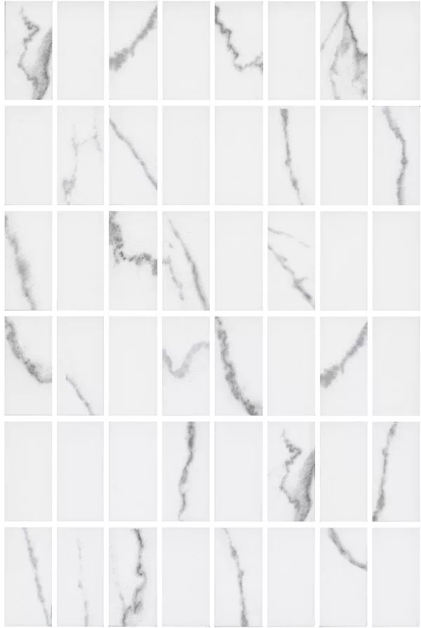 Декор Керама Марацци Venezia Мираколи мозаичный белый глянцевый 20х30 из 48 частей 2,3х4,8