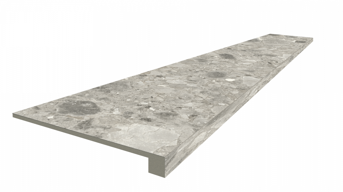 Ступень ColiseumGres Брера Грэй фронтальная 620070002483 серый 33x120