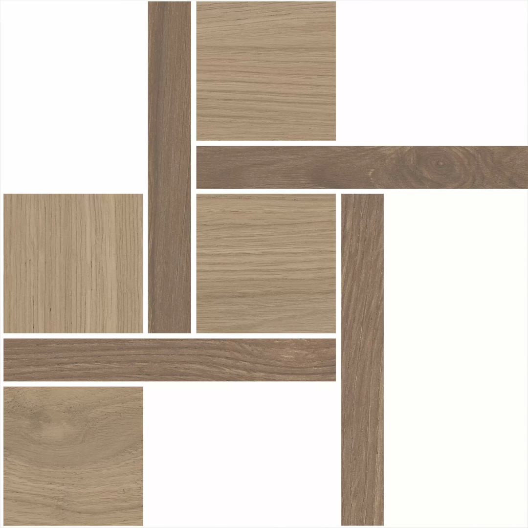 Декор Kerama Marazzi T056/SG644020 Альберони 3 наборный коричневый матовый обрезной 27.5x27.5