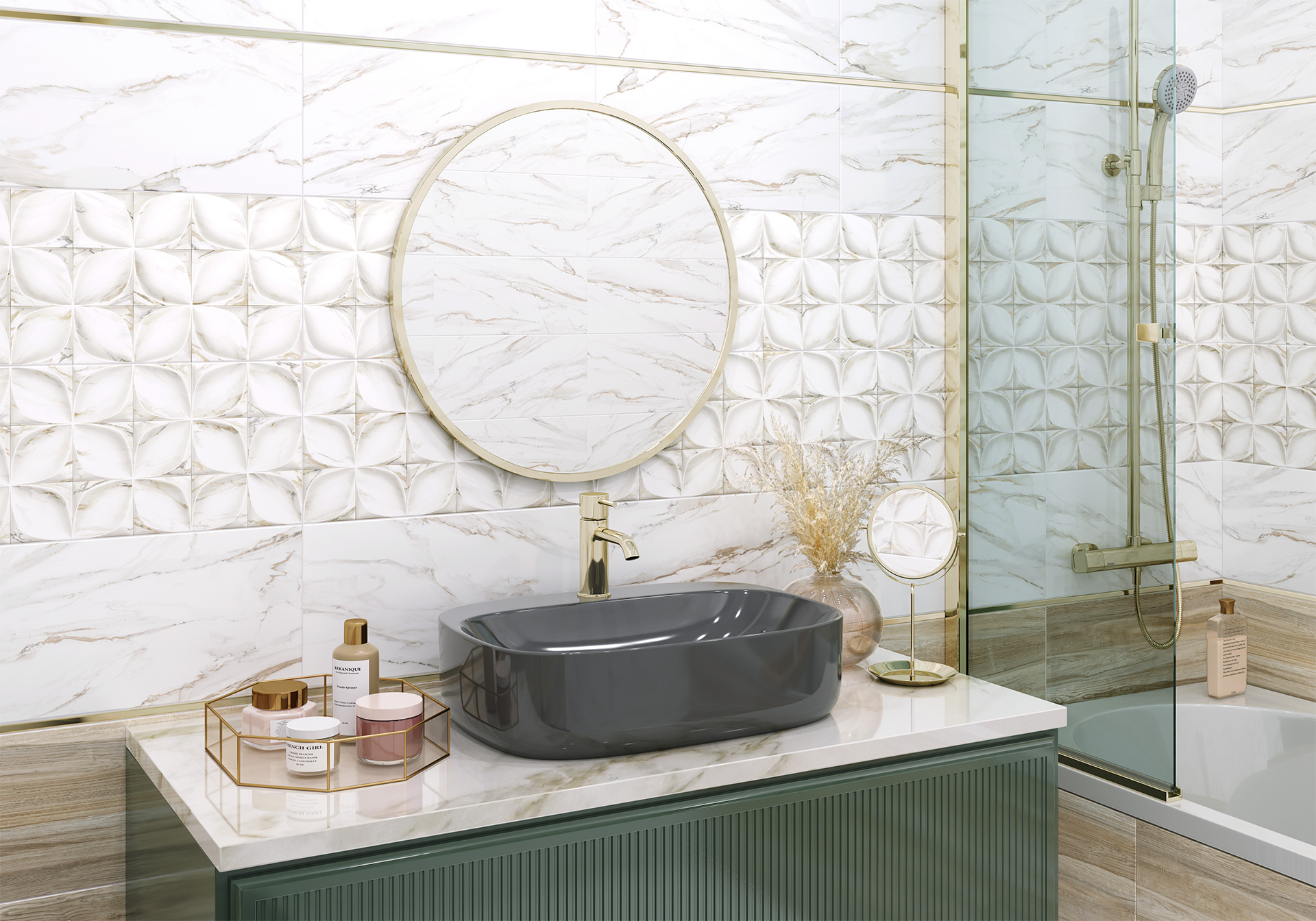 Керамическая плитка Alma Ceramica Лаура TWU09WDX404 коричневый 24.9x50