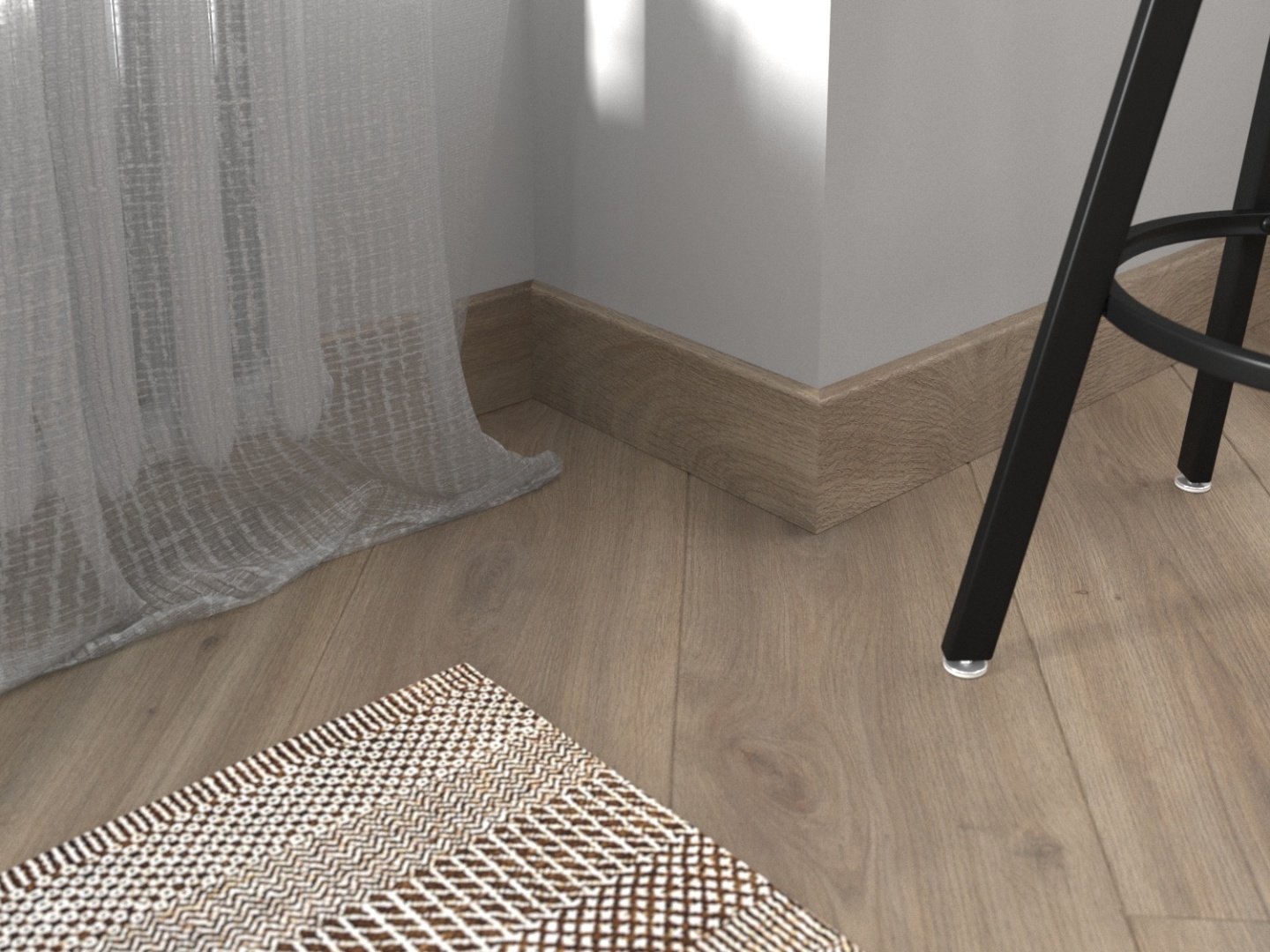 Плинтус ПВХ FineFloor Wood FF-1560 Дуб Вестерос