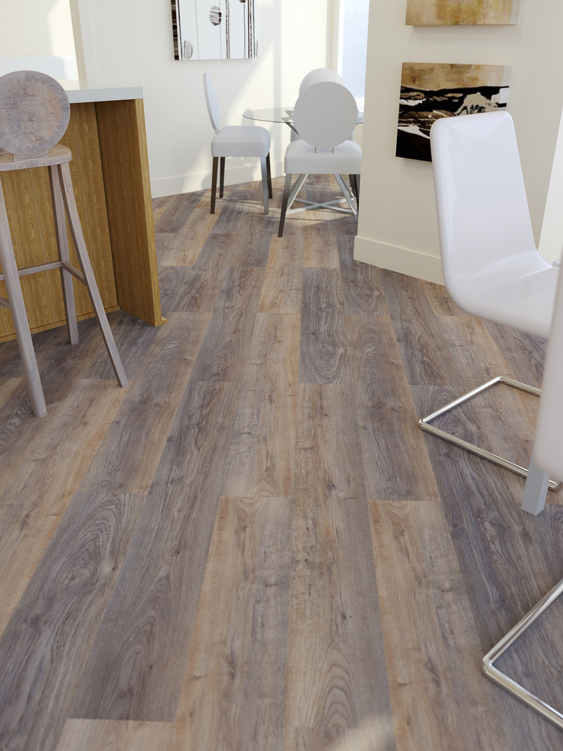 Кварцвиниловая плитка Fine Floor Light FF-1378 Дуб Гессен кварц винил напольный