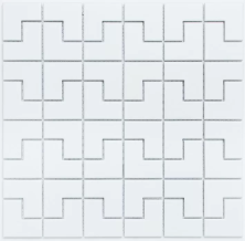 Мозаика NSmosaic PS2548-03 белый 30x30