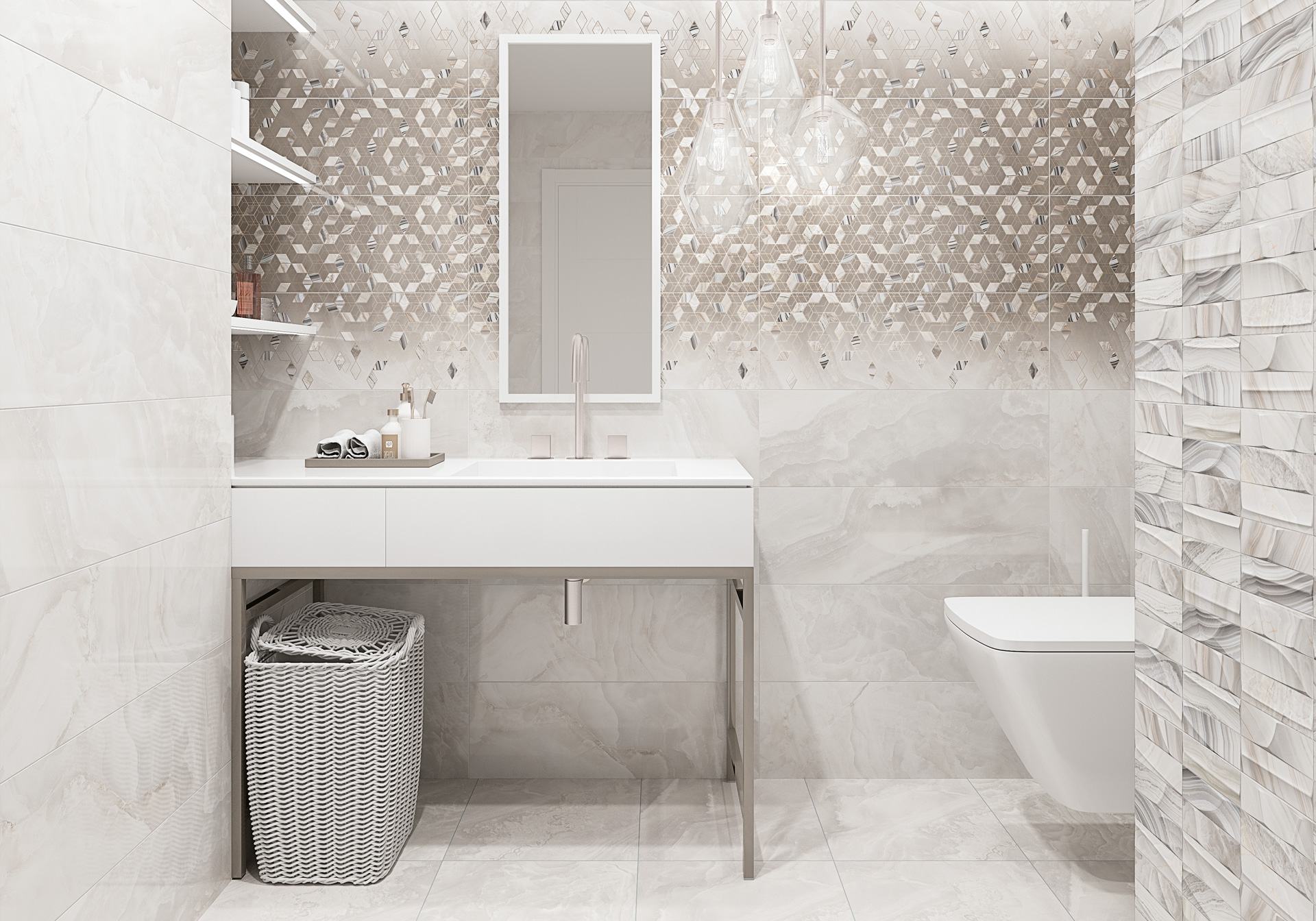 Керамическая плитка Alma Ceramica Риола TWU12RLA14R серый 24.6x74